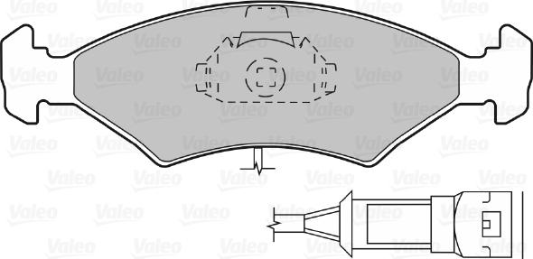 Valeo 598042 - Bremžu uzliku kompl., Disku bremzes ps1.lv