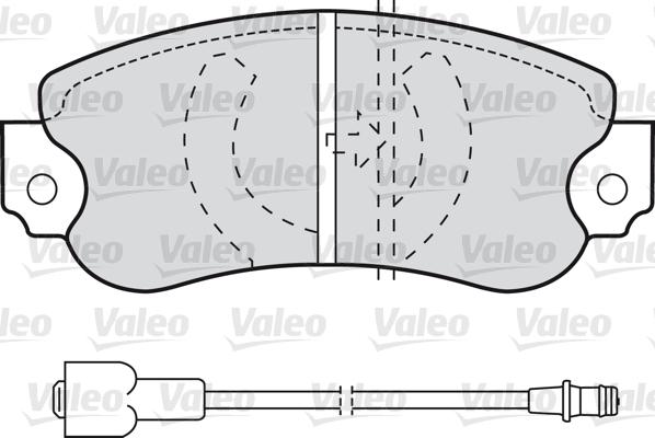 Valeo 598162 - Bremžu uzliku kompl., Disku bremzes ps1.lv