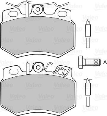 Valeo 598119 - Bremžu uzliku kompl., Disku bremzes ps1.lv