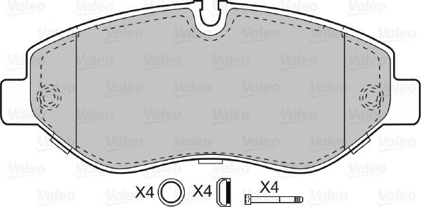 Valeo 598882 - Bremžu uzliku kompl., Disku bremzes ps1.lv