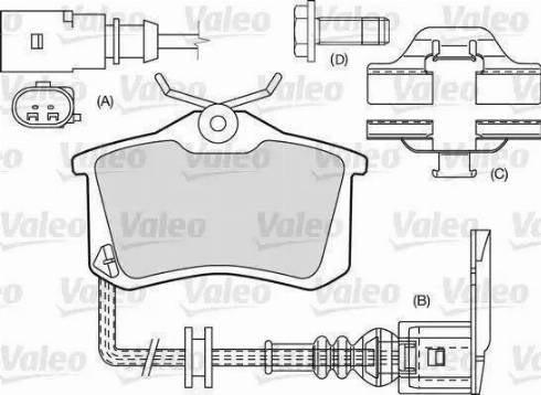 Valeo 598242 - Bremžu uzliku kompl., Disku bremzes ps1.lv