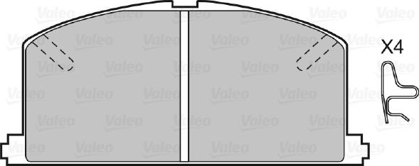 Valeo 598266 - Bremžu uzliku kompl., Disku bremzes ps1.lv