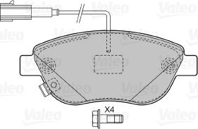 Valeo 598721 - Bremžu uzliku kompl., Disku bremzes ps1.lv