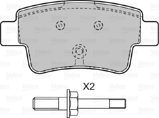 Valeo 598722 - Bremžu uzliku kompl., Disku bremzes ps1.lv