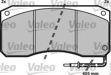 Valeo 541648 - Bremžu uzliku kompl., Disku bremzes ps1.lv