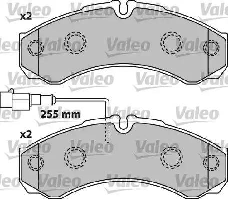 Valeo 541739 - Bremžu uzliku kompl., Disku bremzes ps1.lv