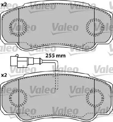 Valeo 541738 - Bremžu uzliku kompl., Disku bremzes ps1.lv