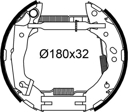 Valeo 554992 - Bremžu loku komplekts ps1.lv