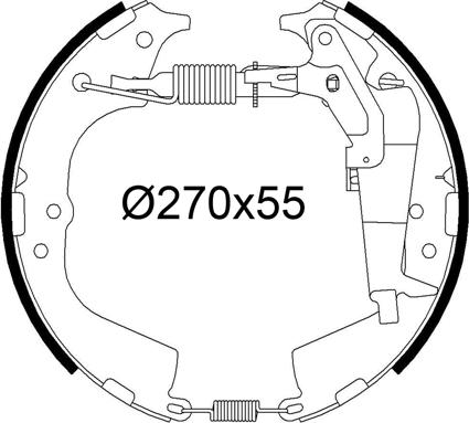 Valeo 554943 - Bremžu loku komplekts ps1.lv