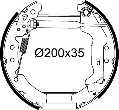 Valeo 554985 - Bremžu loku komplekts ps1.lv