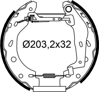 Valeo 554974 - Bremžu loku komplekts ps1.lv