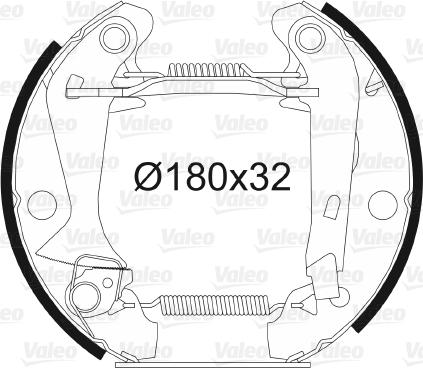 Valeo 554501 - Bremžu loku komplekts ps1.lv