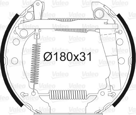 Valeo 554529 - Bremžu loku komplekts ps1.lv