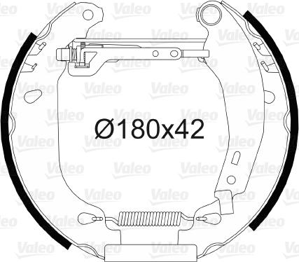 Valeo 554644 - Bremžu loku komplekts ps1.lv