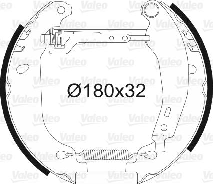 Valeo 554643 - Bremžu loku komplekts ps1.lv