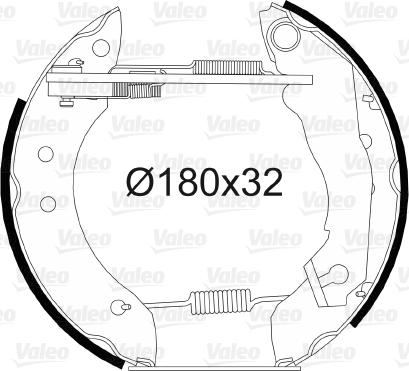 Valeo 554686 - Bremžu loku komplekts ps1.lv