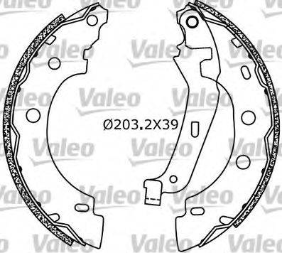 Valeo 554638 - Bremžu loku komplekts ps1.lv