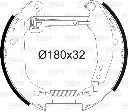 Valeo 554672 - Bremžu loku komplekts ps1.lv