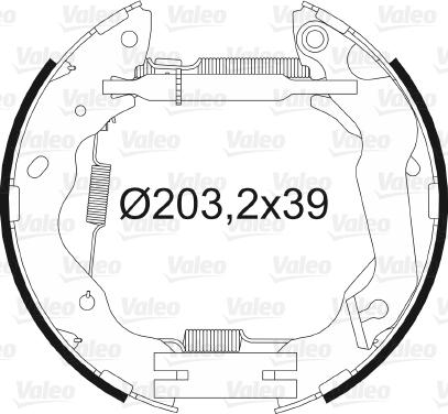 Valeo 554895 - Bremžu loku komplekts ps1.lv