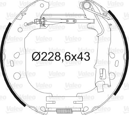 Valeo 554890 - Bremžu loku komplekts ps1.lv