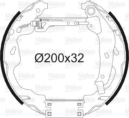 Valeo 554848 - Bremžu loku komplekts ps1.lv