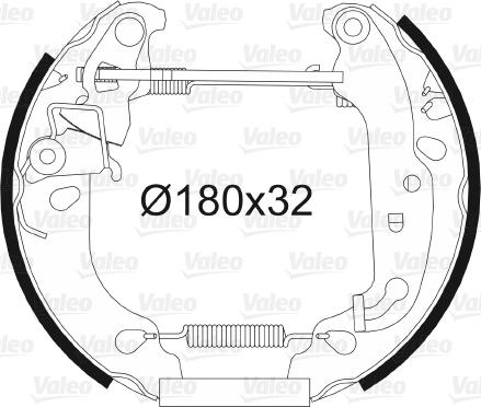 Valeo 554846 - Bremžu loku komplekts ps1.lv