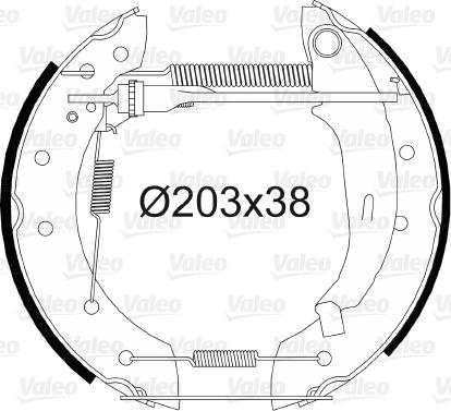 Valeo 554842 - Bremžu loku komplekts ps1.lv