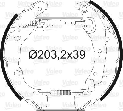 Valeo 554851 - Bremžu loku komplekts ps1.lv