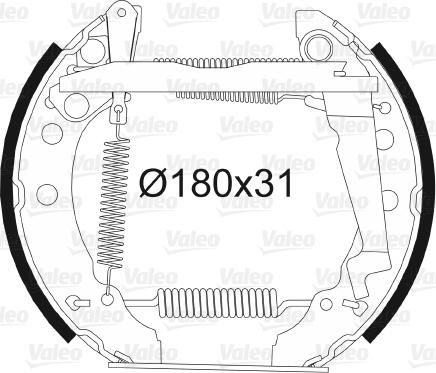 Valeo 554853 - Bremžu loku komplekts ps1.lv