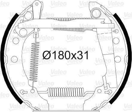 Valeo 554852 - Bremžu loku komplekts ps1.lv