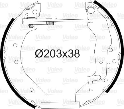 Valeo 554866 - Bremžu loku komplekts ps1.lv