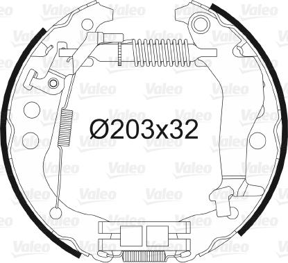 Valeo 554893 - Bremžu loku komplekts ps1.lv