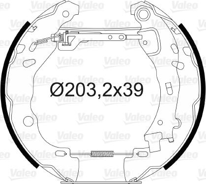 Valeo 554804 - Bremžu loku komplekts ps1.lv