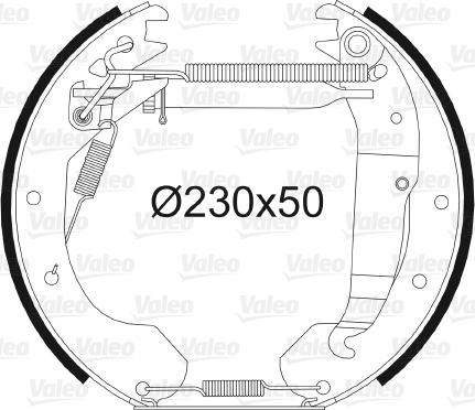 Valeo 554807 - Bremžu loku komplekts ps1.lv