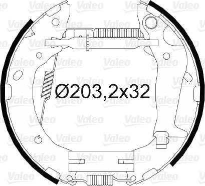 Valeo 554886 - Bremžu loku komplekts ps1.lv