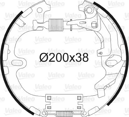 Valeo 554880 - Bremžu loku komplekts ps1.lv