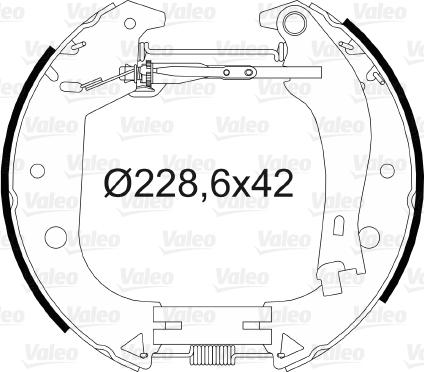 Valeo 554888 - Bremžu loku komplekts ps1.lv