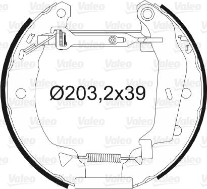 Valeo 554834 - Bremžu loku komplekts ps1.lv