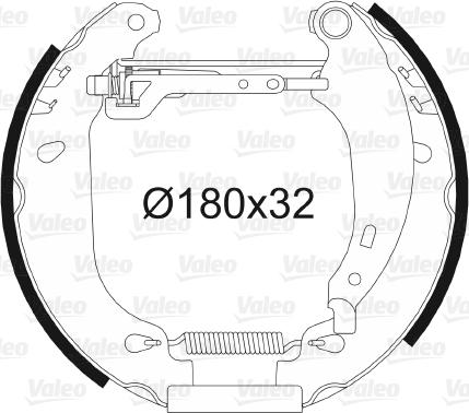 Valeo 554835 - Bremžu loku komplekts ps1.lv