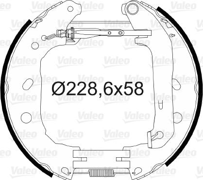 Valeo 554830 - Bremžu loku komplekts ps1.lv