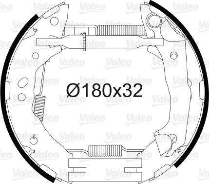 Valeo 554875 - Bremžu loku komplekts ps1.lv