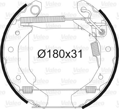 Valeo 554870 - Bremžu loku komplekts ps1.lv