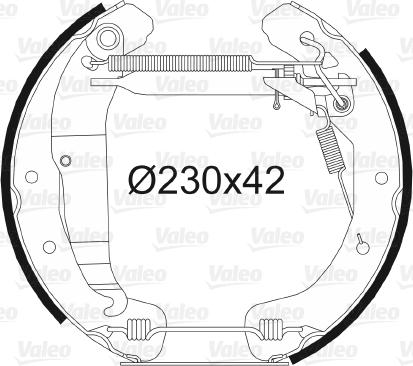 Valeo 554796 - Bremžu loku komplekts ps1.lv