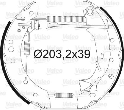 Valeo 554758 - Bremžu loku komplekts ps1.lv