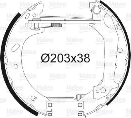 Valeo 554766 - Bremžu loku komplekts ps1.lv