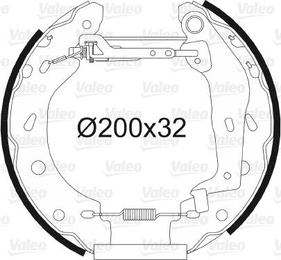 Valeo 554763 - Bremžu loku komplekts ps1.lv