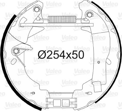 Valeo 554719 - Bremžu loku komplekts ps1.lv