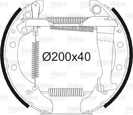 Valeo 554781 - Bremžu loku komplekts ps1.lv