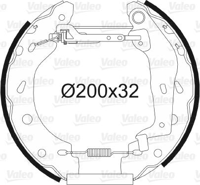 Valeo 554787 - Bremžu loku komplekts ps1.lv