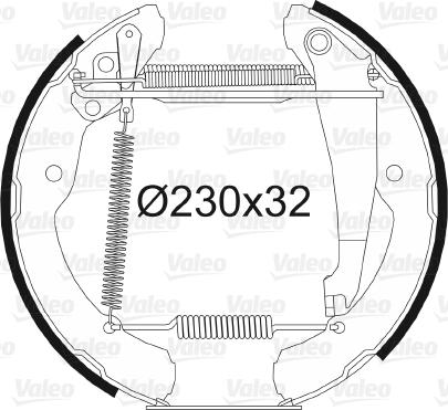 Valeo 554731 - Bremžu loku komplekts ps1.lv